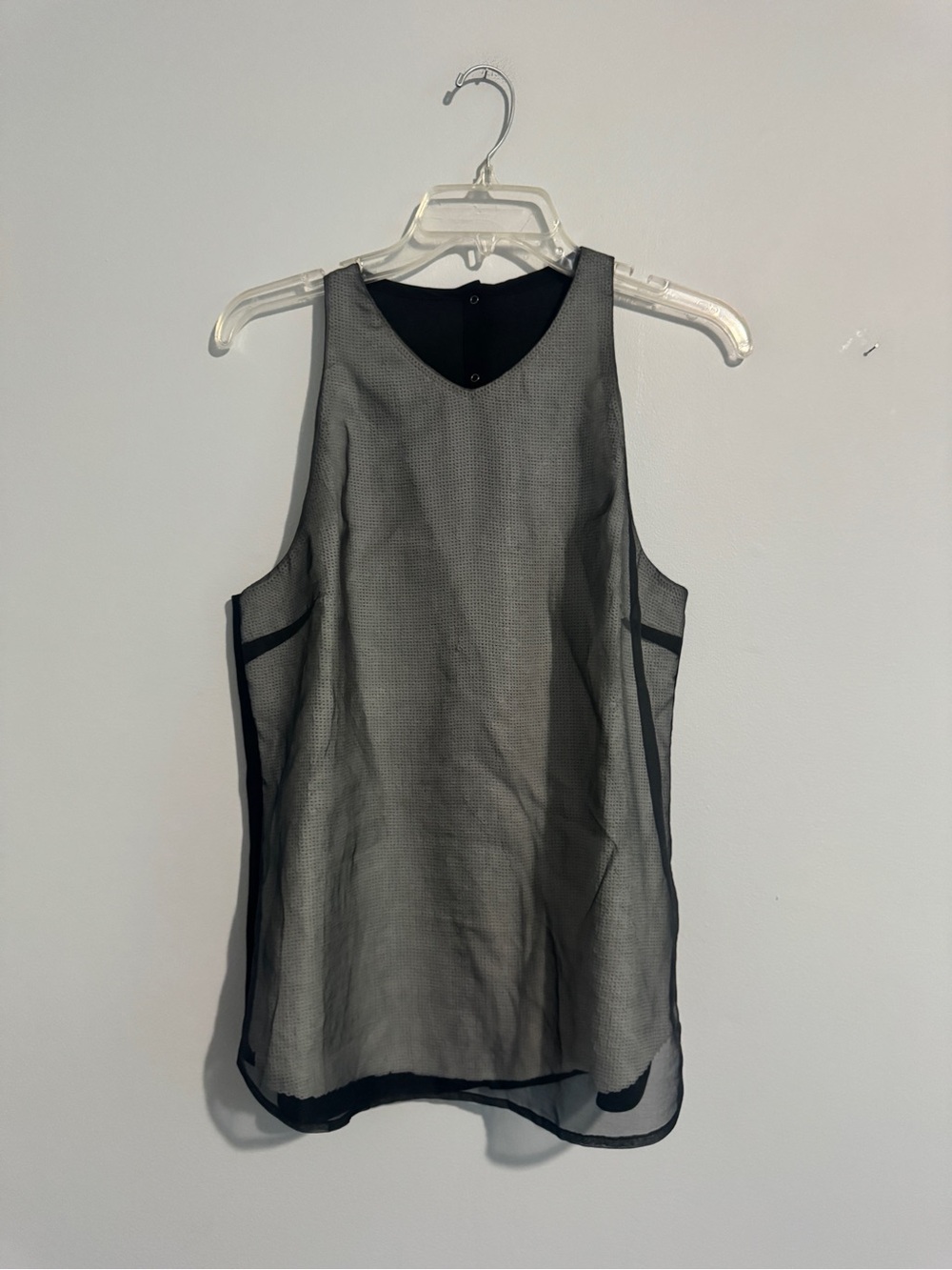 A.L.C. Black Sheer Layered sleeveless top